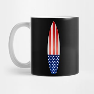 Surf Board American US Flag Patriotic Surfers Mug